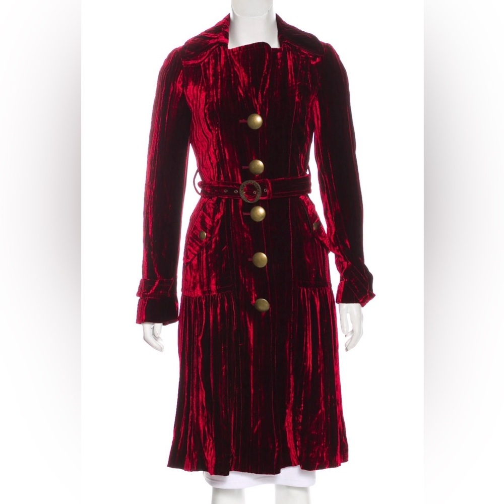 Cynthia Steffe Velvet Long Sleeve Dress in Rich Burgundy